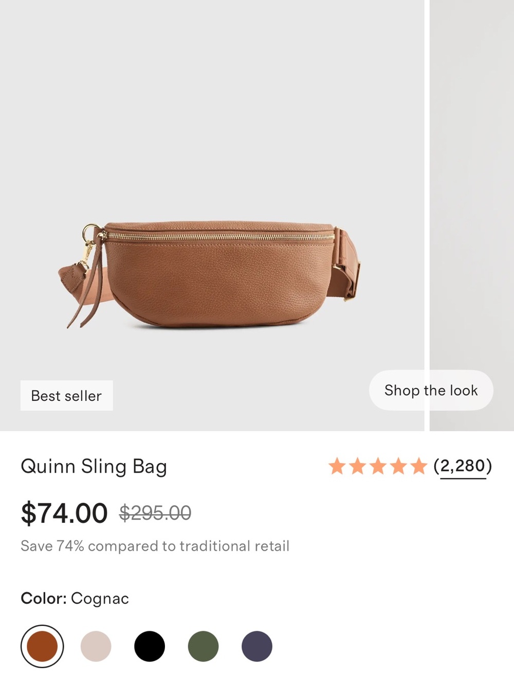 Quince Quinn sling bag